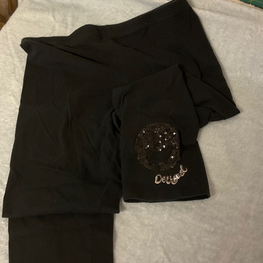 Desigual Black Leggings | Size S